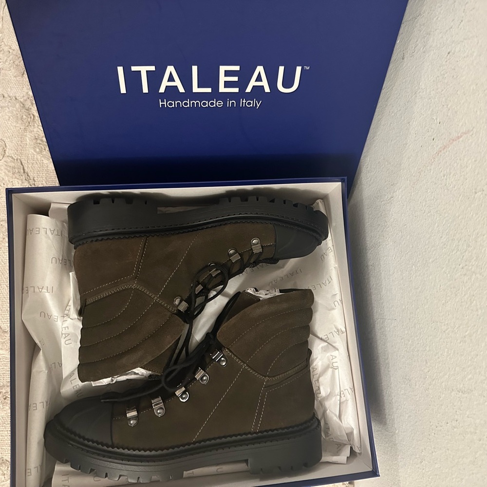 Buttery suede combat boots